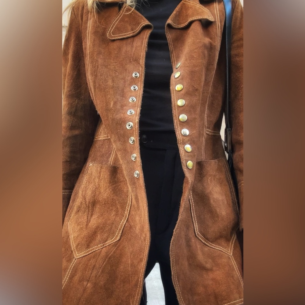 Vintage Brown Suede Coat